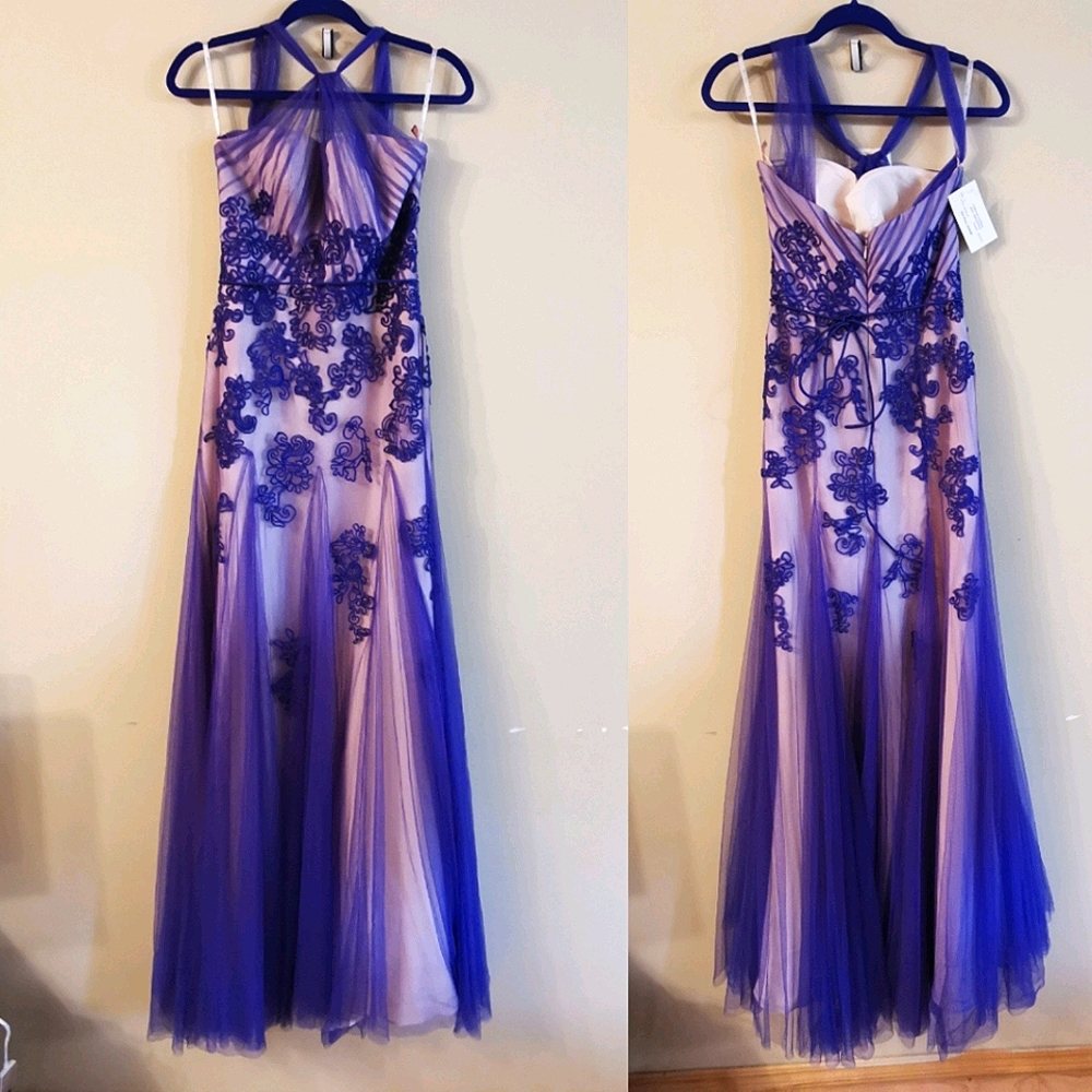 Enzoani LOVE, 6,  Purple Tulle, Fit&Flare, Halter